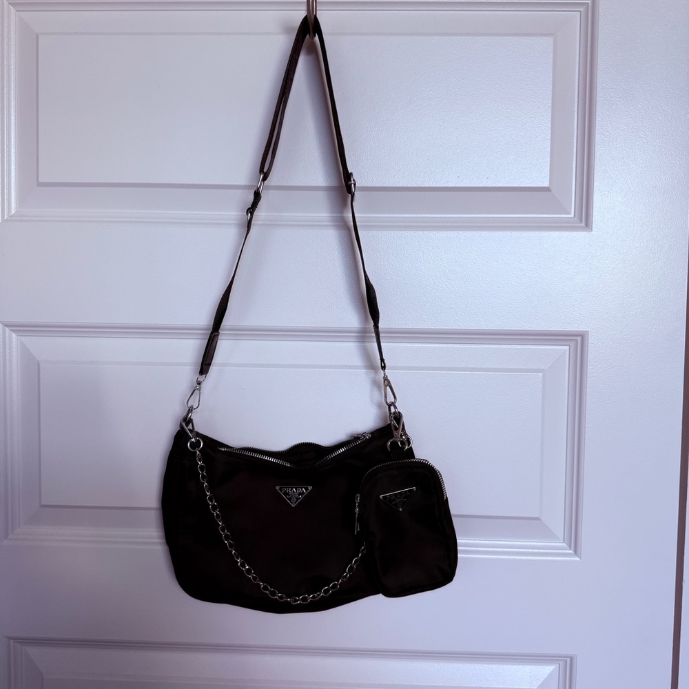 Designer Inspired Black Crossbody Bag with Chain